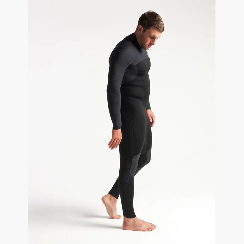 C-Skins Mens Session 4/3 Back Zip Wetsuit Black-1